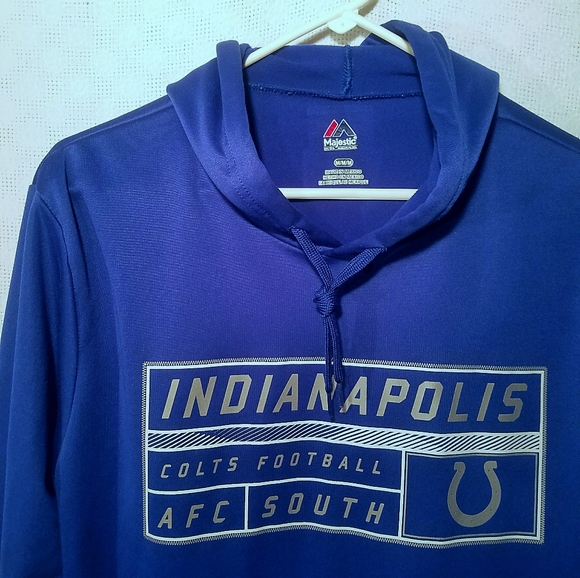 Indianapolis Colts Hooded Sweatshirt Blue Size M - Picture 1 of 6